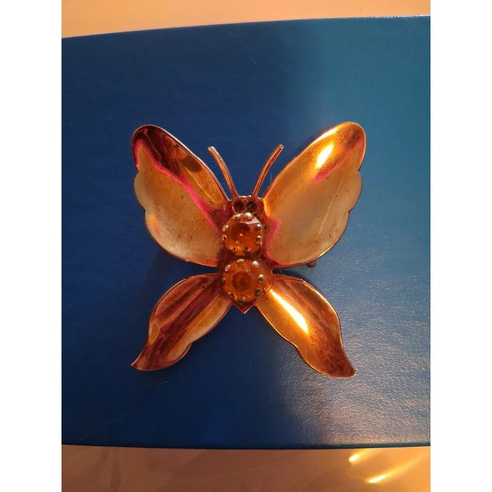 VINTAGE LARGE BUTTERFLY BROOCH PIN